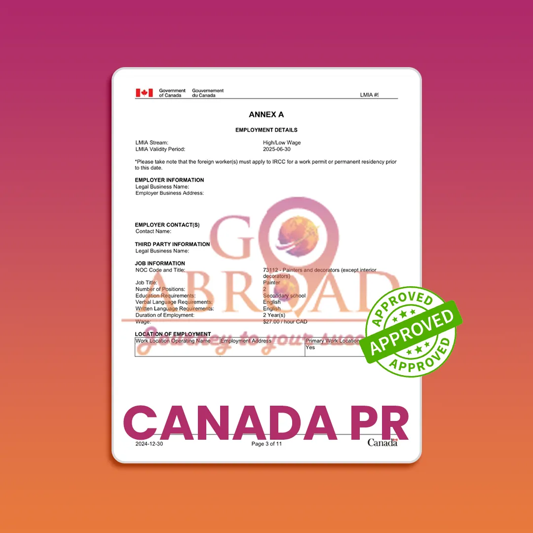 Traveler holding passport after tourist visa approval